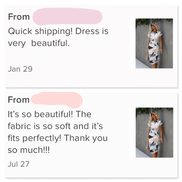 Printed Belted Midi Dress White Blue Geometric Short Sleeve V-Neck Bodycon - Picture 8 of 9